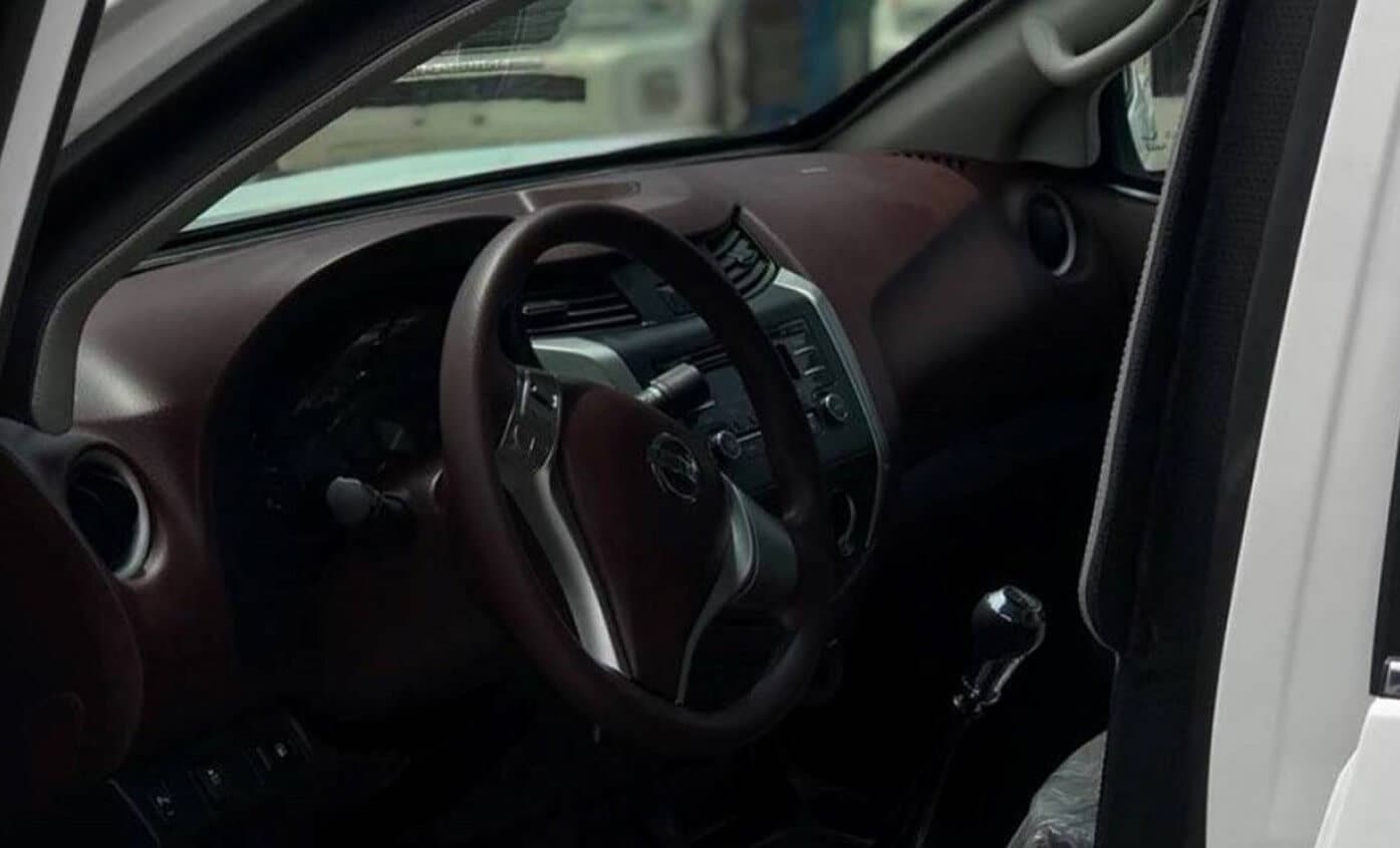 Nissan Navara armored pickup driver cockpit interior view