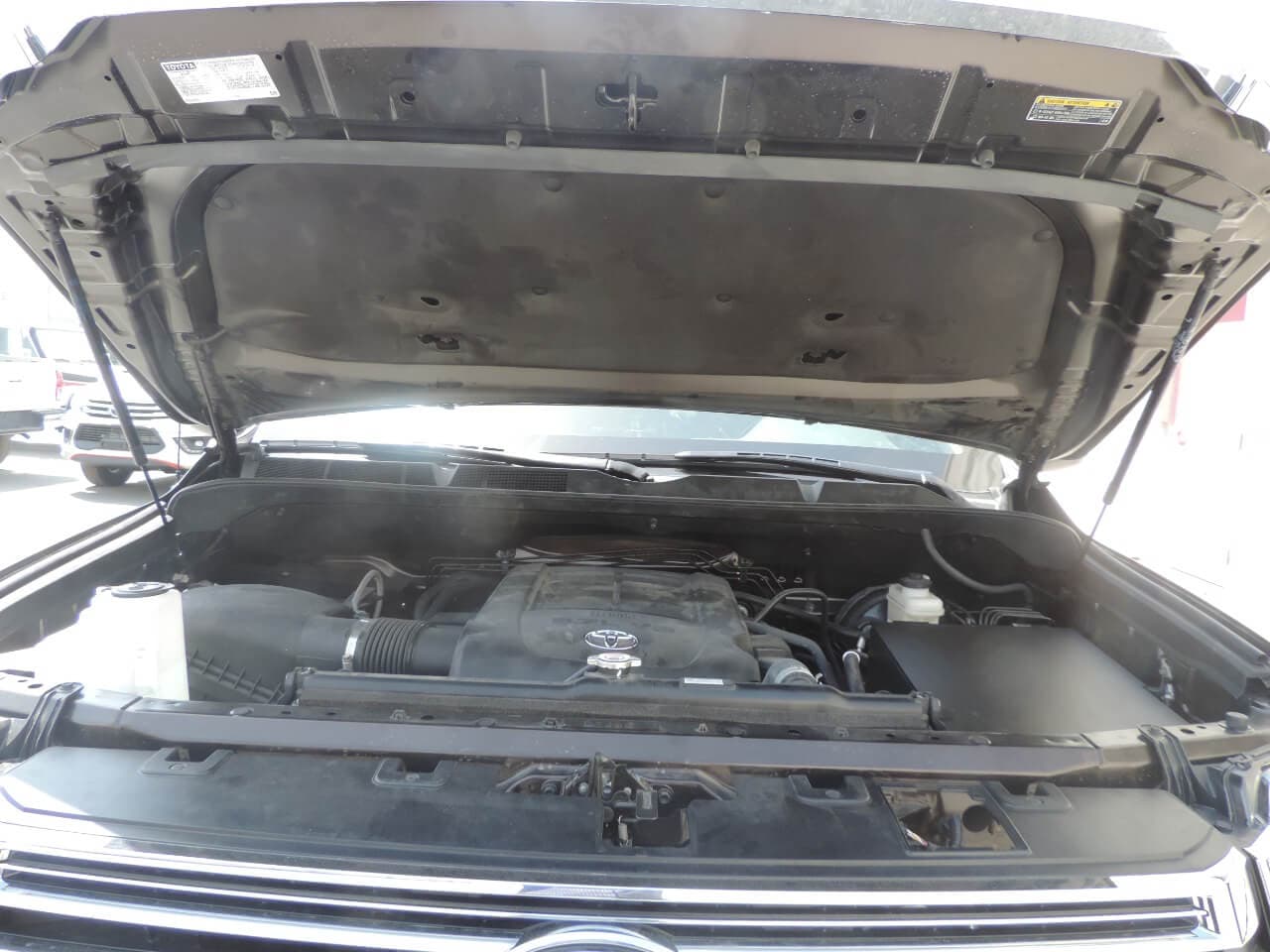 Toyota Tundra armored pickup engine bay and mechanical detail