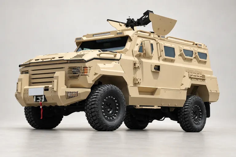 APC Merkava Sagiv, vue extérieure complète orientée vers la gauche en studio