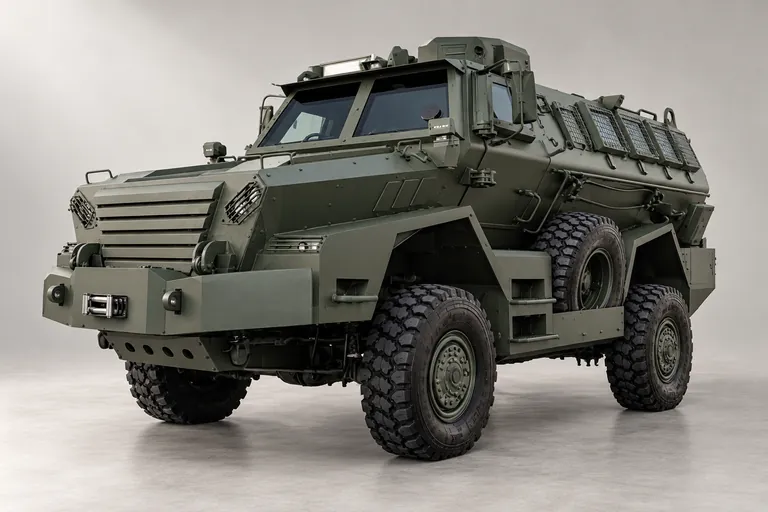 APC MRAP Snake, vue extérieure complète orientée vers la gauche en studio