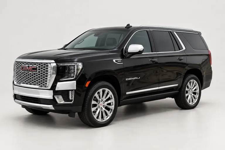 GMC Yukon Denali, complete left-facing exterior studio view