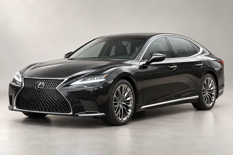Lexus LS, complete left-facing exterior studio view