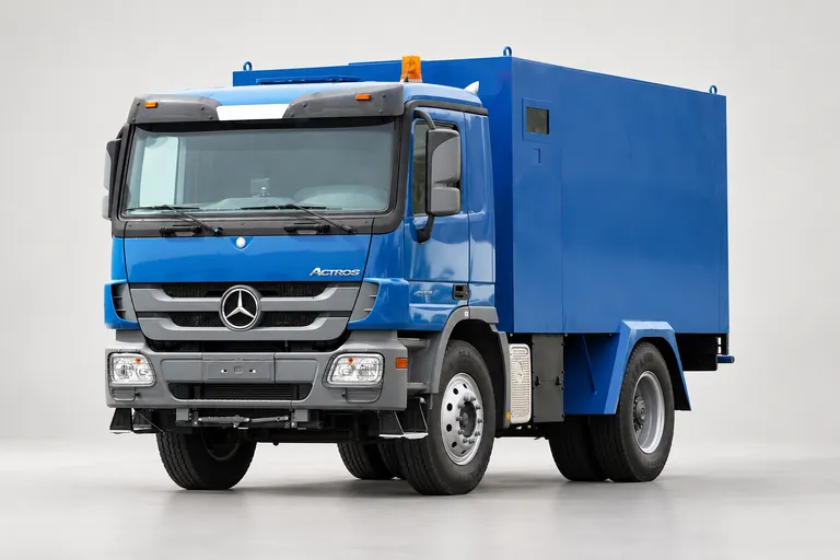 Mercedes-Benz Actros، صورة استوديو خارجية كاملة باتجاه اليسار