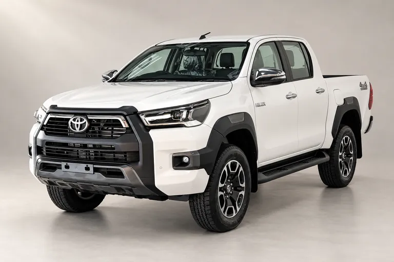 Toyota RHD Hilux Dc, vue extérieure complète orientée vers la gauche en studio