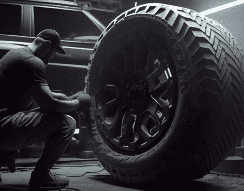 bulletproof tire installation by mechanic