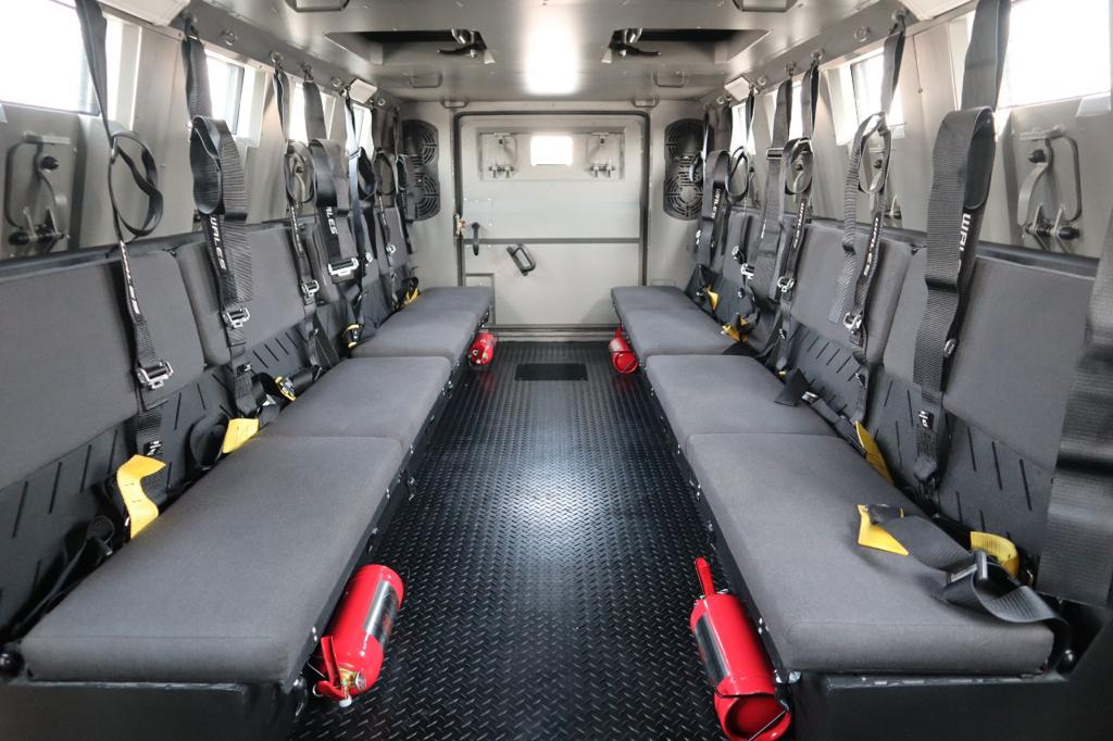 Anti-Riot AV Merkava armored vehicle interior seats and rear door
