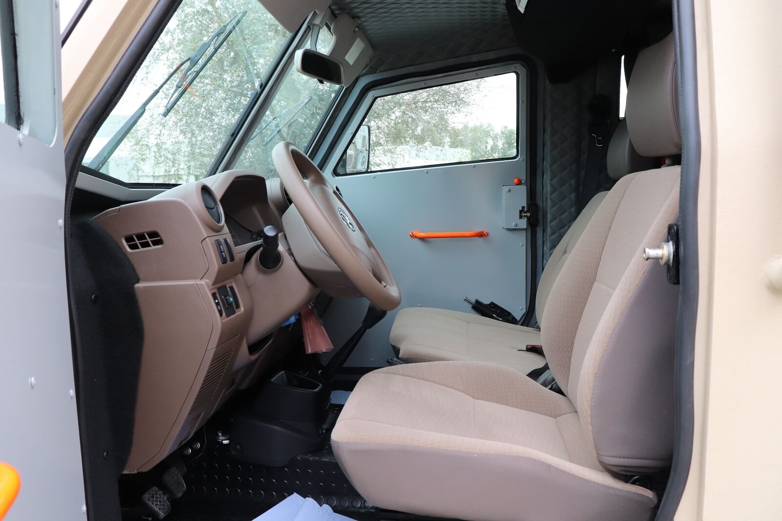 APC 6x6 Tygra interior view of protected personnel compartment