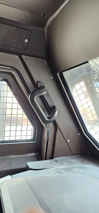 APC Merkava Blue armored personnel carrier interior hand grip detail