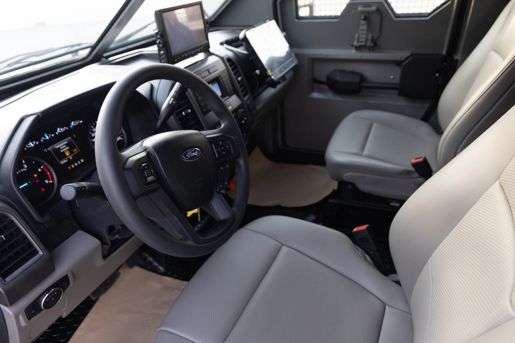APC Shark White armored personnel carrier cockpit interior view