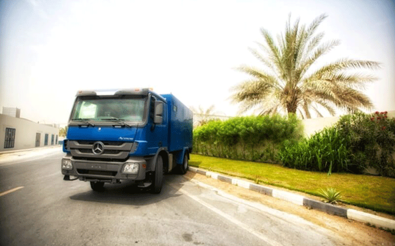 Armored Mercedes-Benz Actros dans la catégorie Espèces Blindées en Transit - détail du blindage
