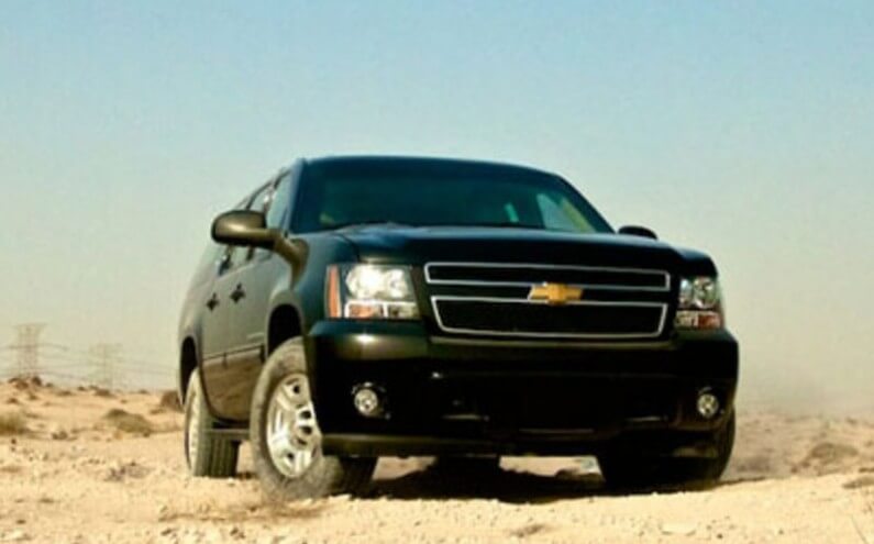 Chevrolet Suburban مصفحة بصورة إعلامية