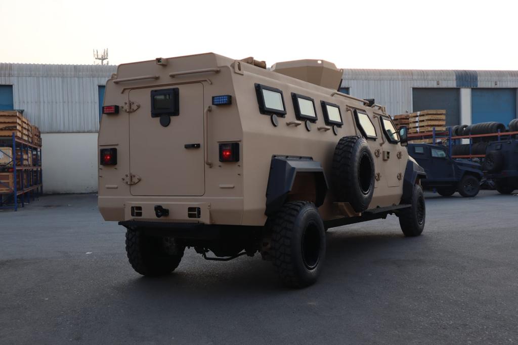 APC Jasar rear exterior view of armored personnel carrier