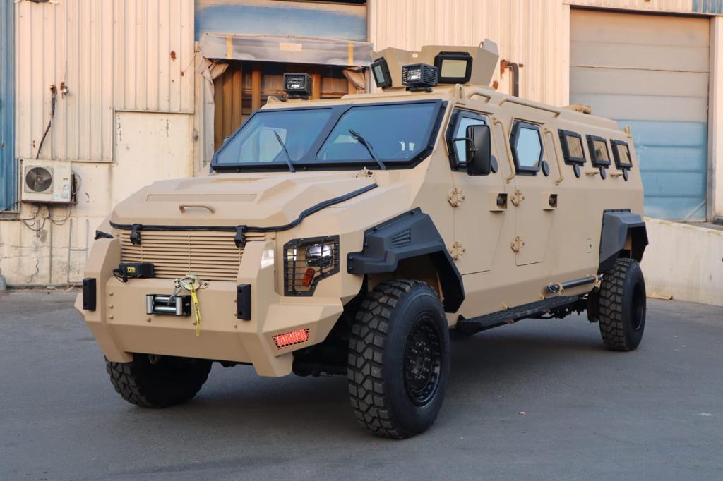 APC Jasar front left angle view of armored personnel carrier