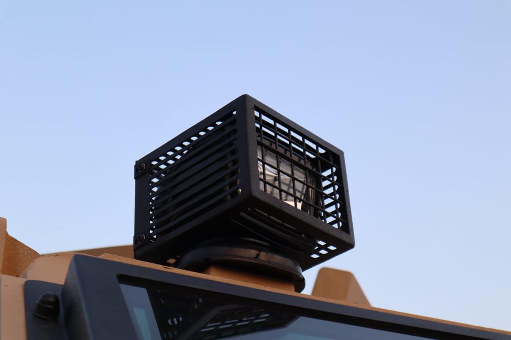 APC Jasar roof lights detail on tactical carrier body