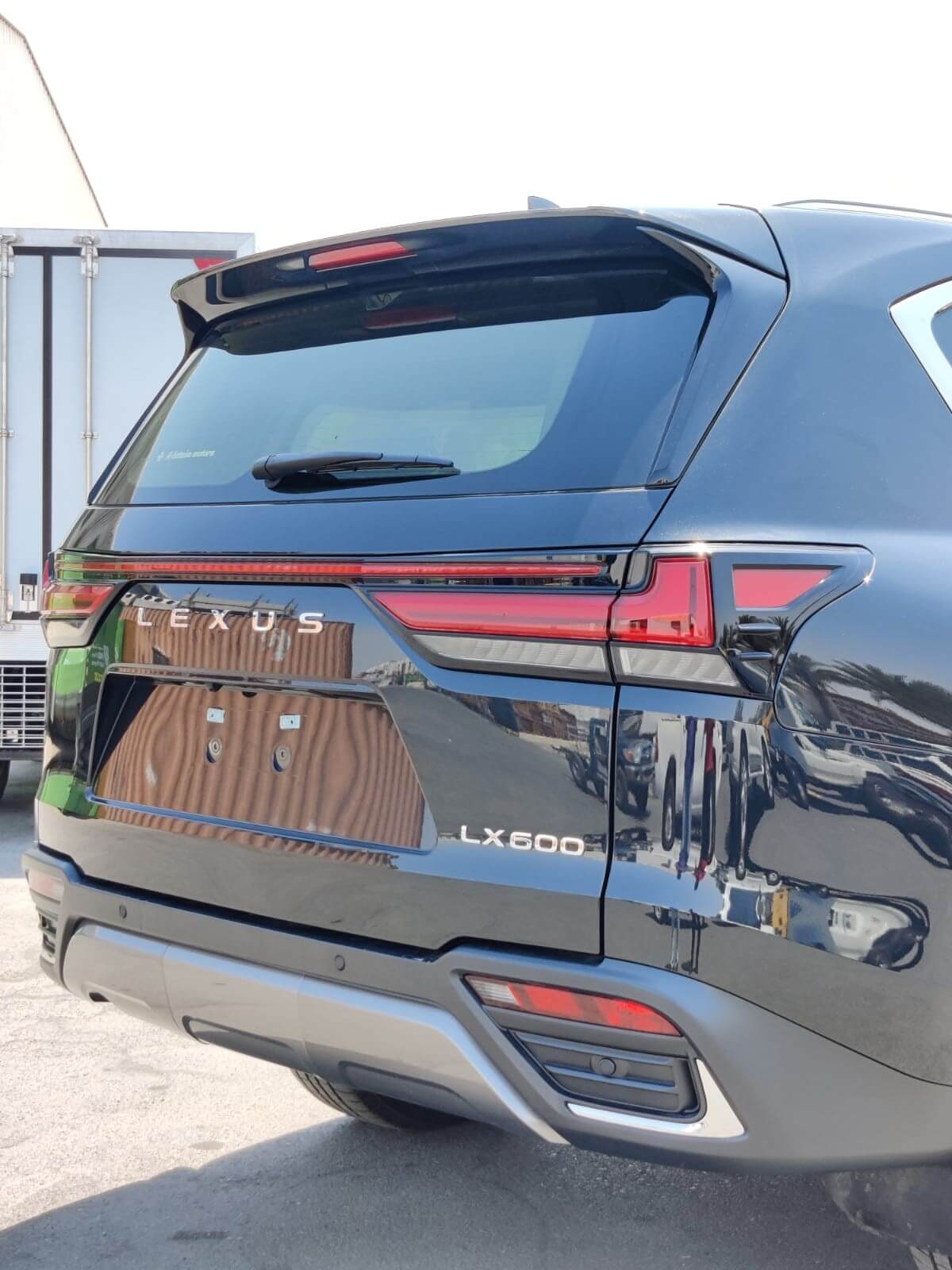 Lexus LX600 BR9 rear view with armored trunk and premium exterior finish