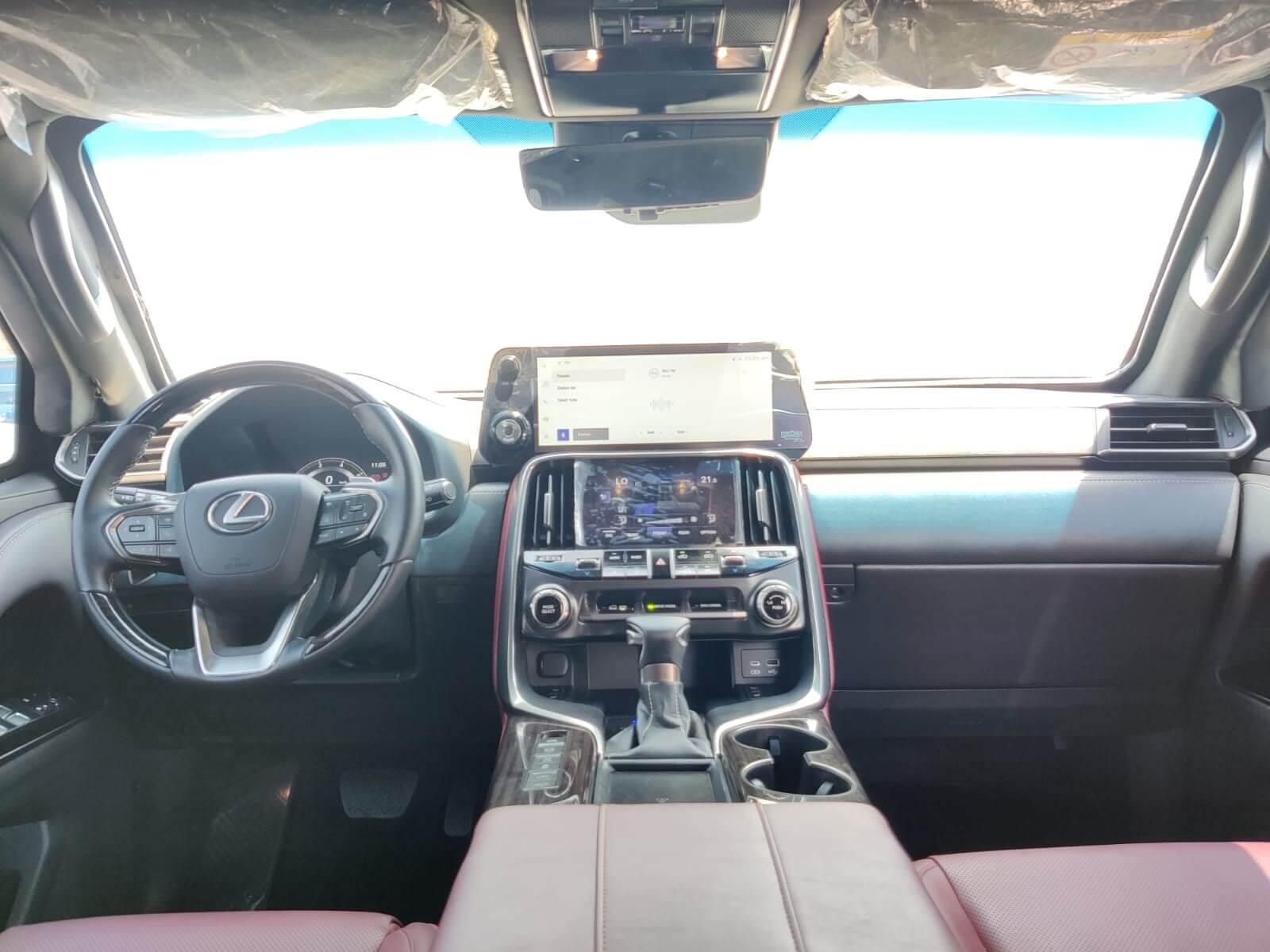 Lexus LX600 BR9 dashboard view inside armored luxury SUV