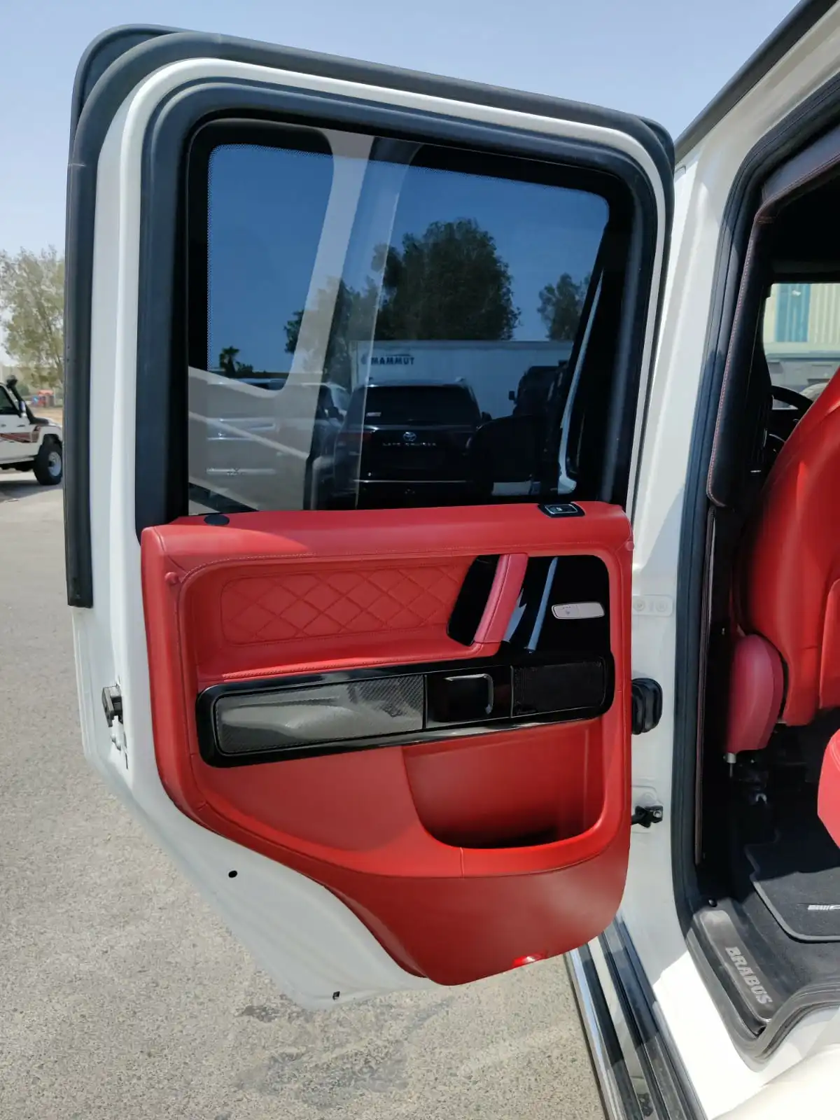 MERCEDES-BENZ-BRABUS-G63-800-WHITE-left-passenger-door-open