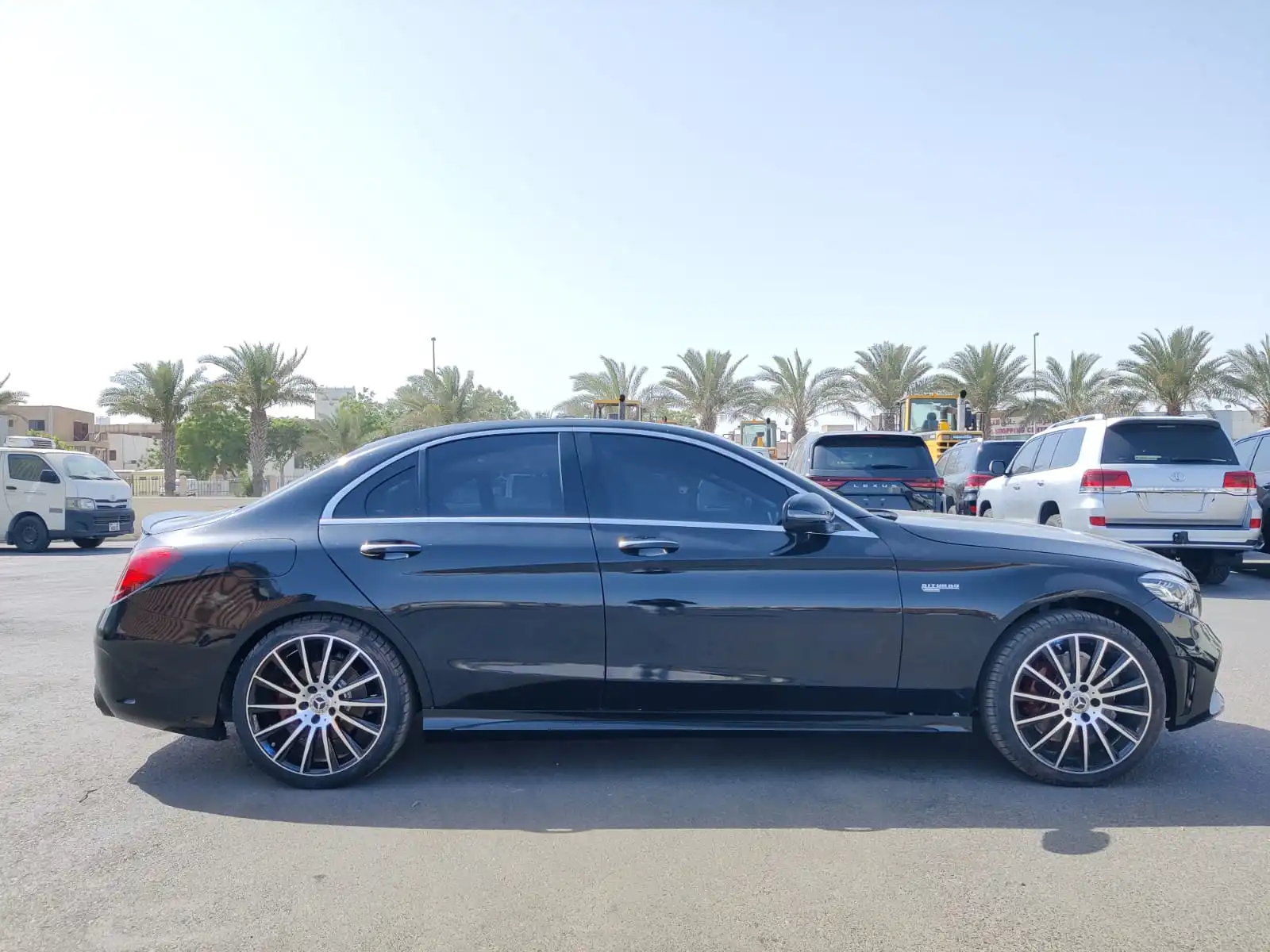 Mercedes-Benz C300 2.0L - Black in the Armored Sedan Car category - side profile, right side