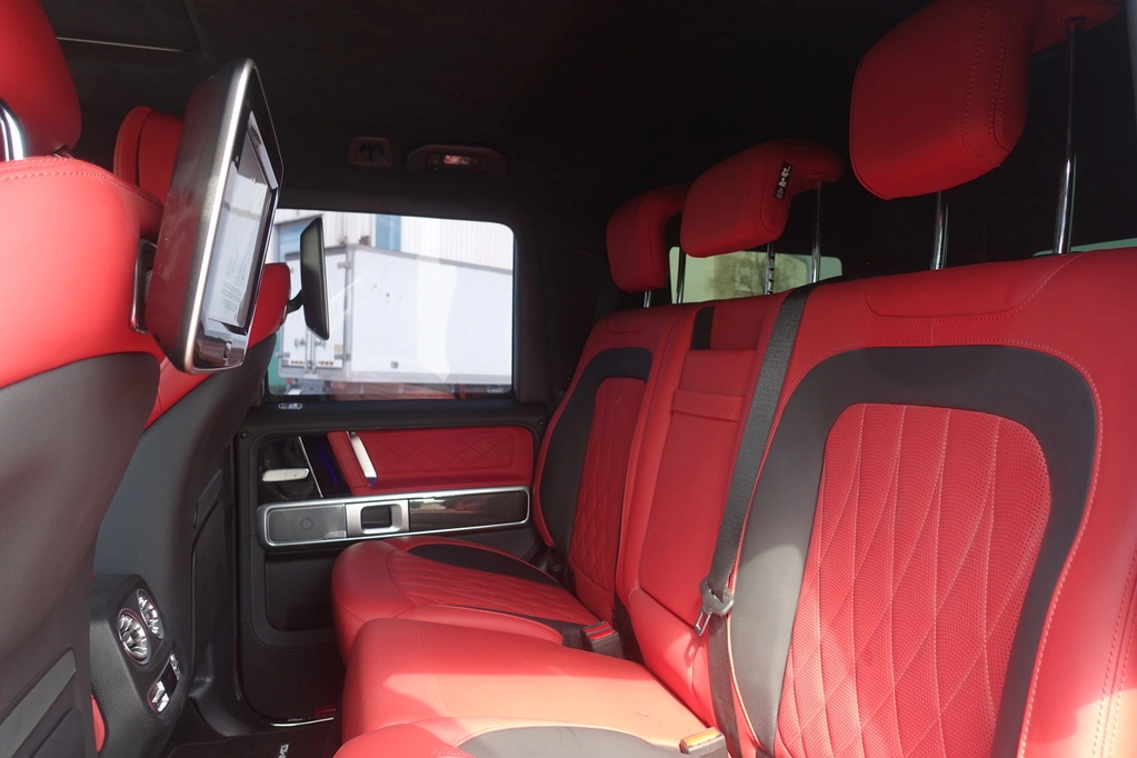 Mercedes-Benz G63 AMG Black armored SUV rear leather seats