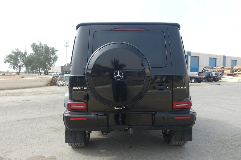 Mercedes-Benz G63 AMG Black armored SUV rear exterior view