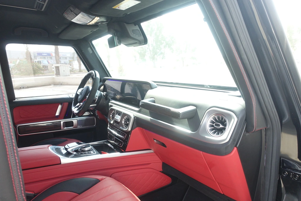 Mercedes-Benz G63 AMG Black armored SUV cockpit side view