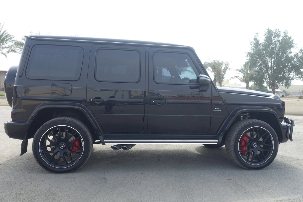 Mercedes-Benz G63 AMG Black armored SUV full left side view