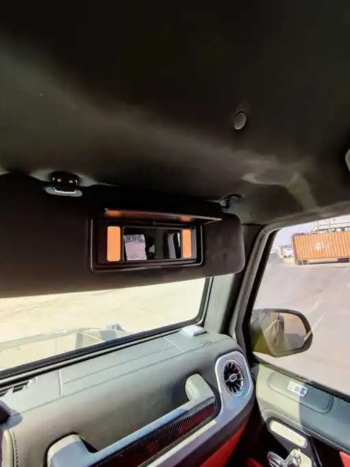 Mercedes-Benz G63 AMG Black armored SUV mirror light detail