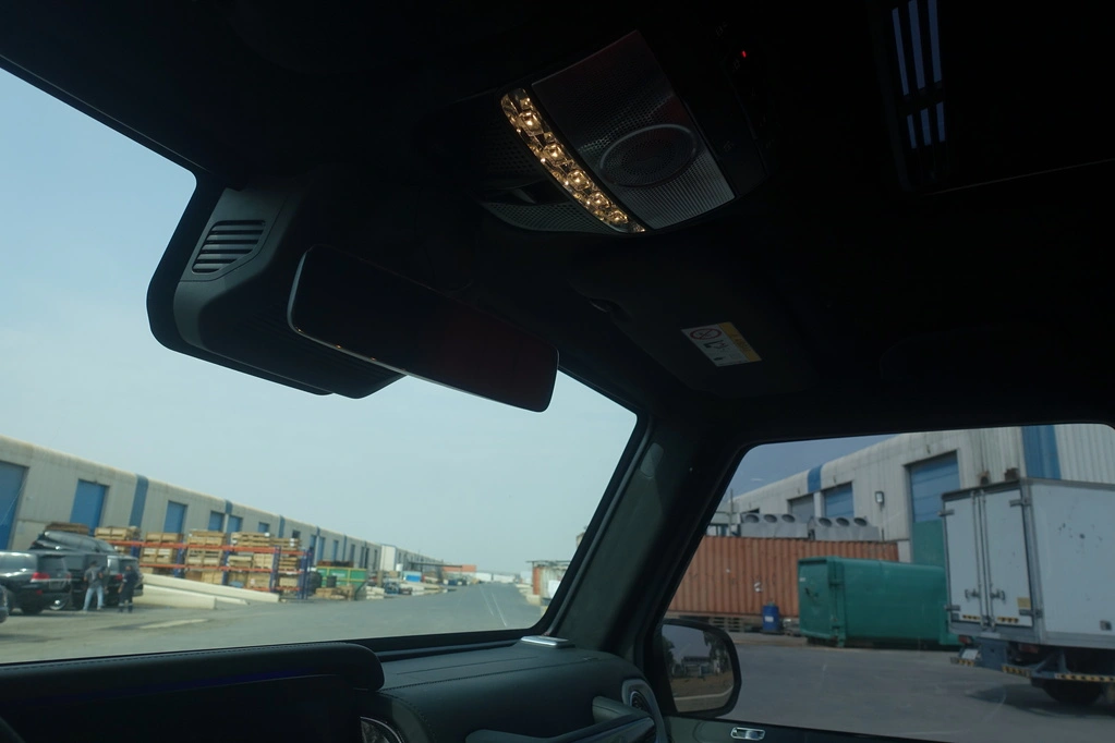 Mercedes-Benz G63 AMG Black armored SUV side mirror detail