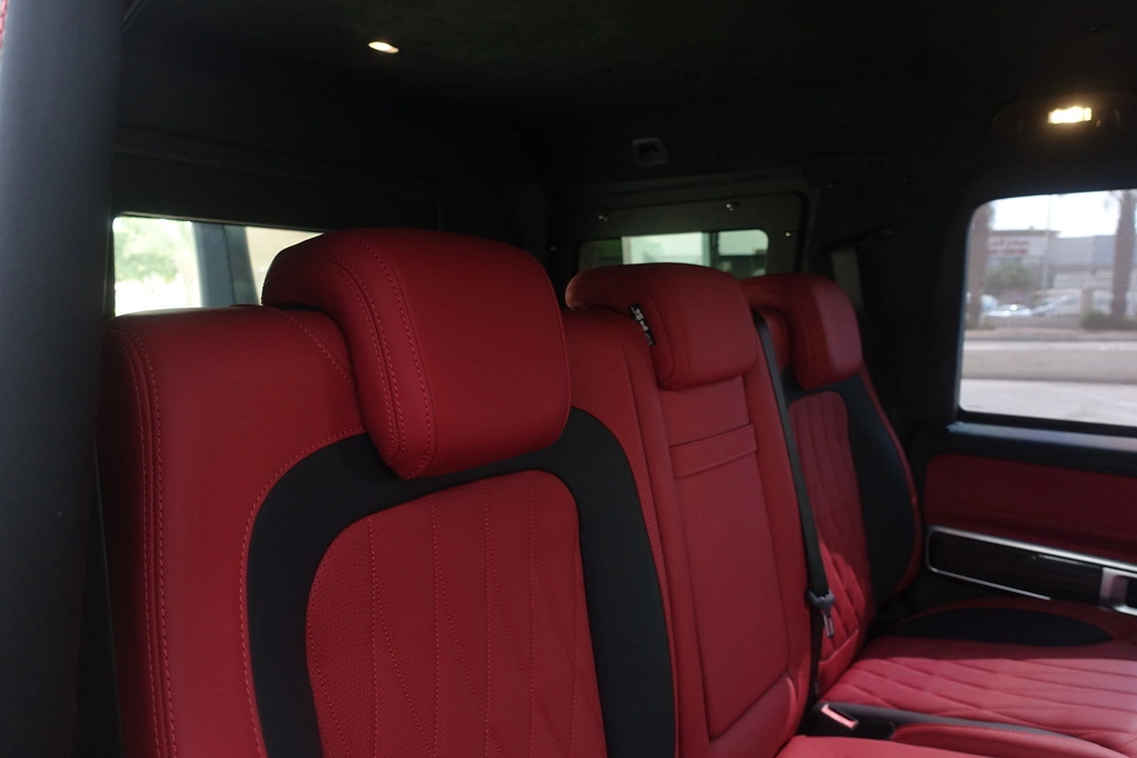 Mercedes-Benz G63 AMG Black armored SUV red leather rear seats
