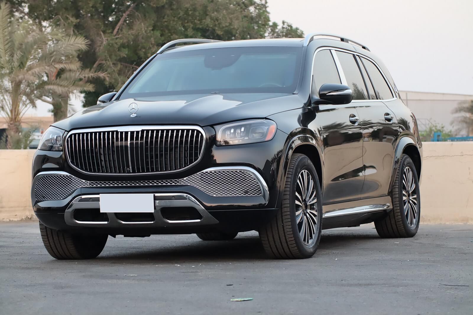 Mercedes Maybach GLS 600 blindé - vue avant, toit renforcé, détail du blindage, configuration tactique