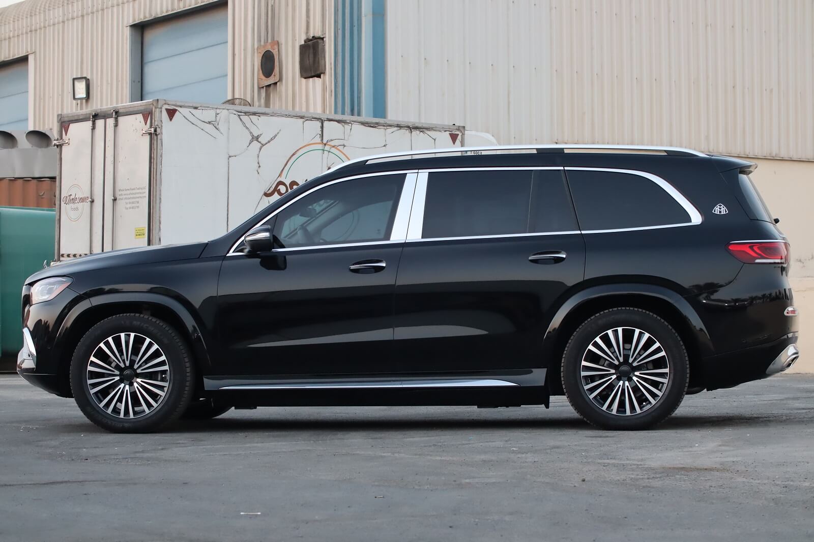 Mercedes Maybach GLS 600 armored luxury SUV left side exterior view