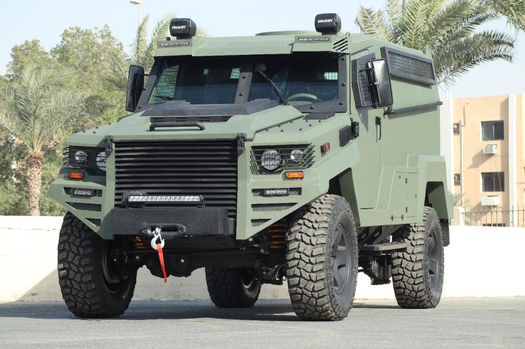 GER 1D armored vehicle front right angle view with protected bodywork