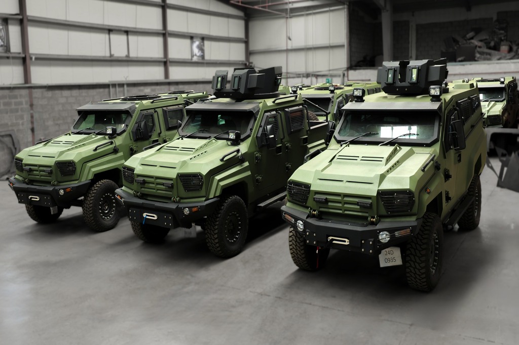 GER 1D tactical armored vehicles with roof-mounted surveillance systems