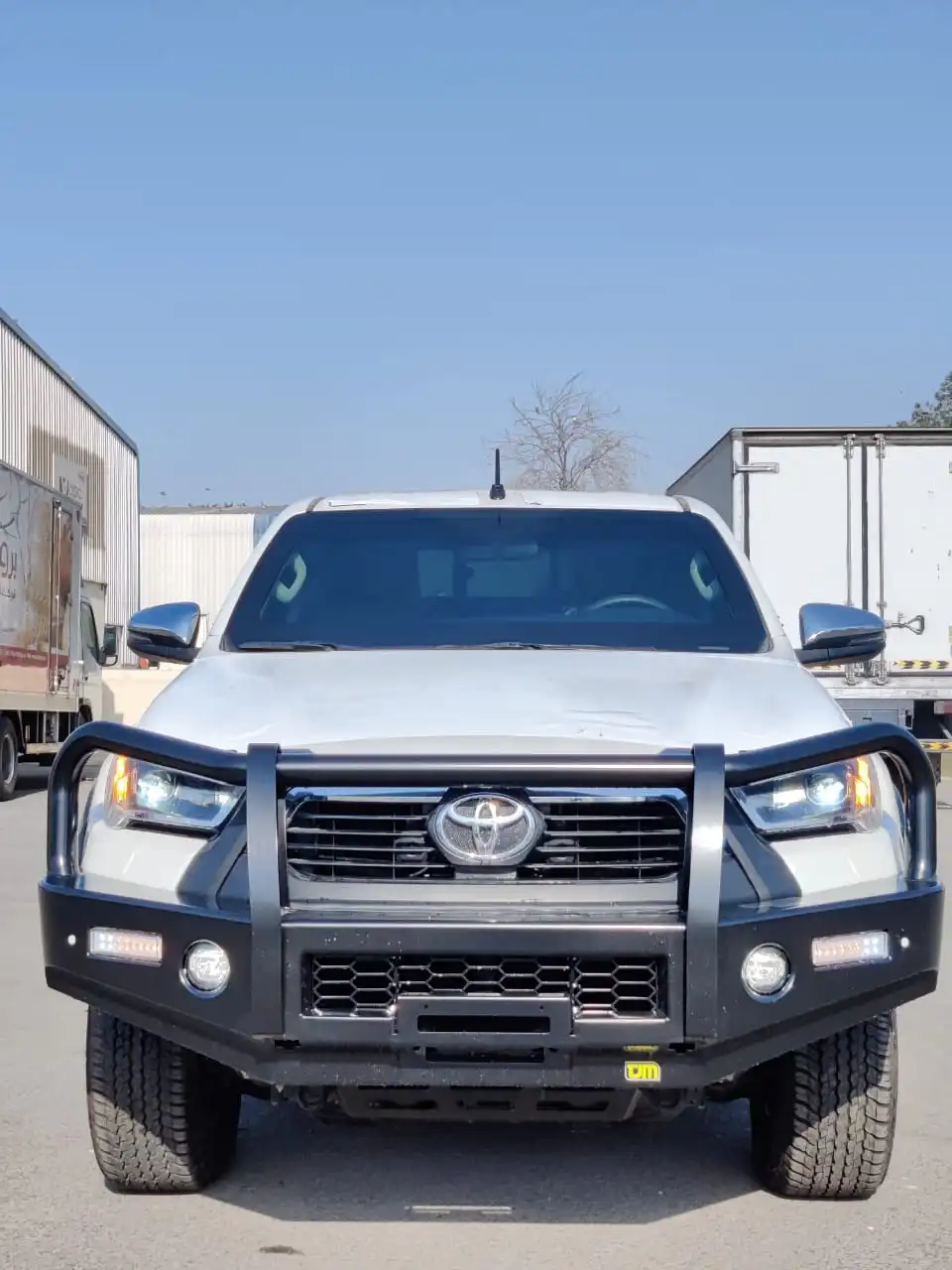 Toyota Hilux Adventure SR5 BR6 armored pickup front view with bumper