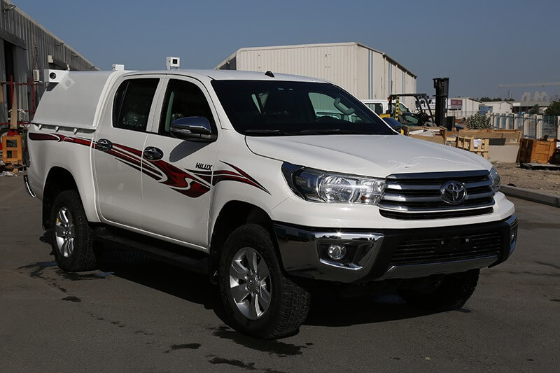 Toyota Hilux Cash Box blindé - vue avant, configuration transport de fonds
