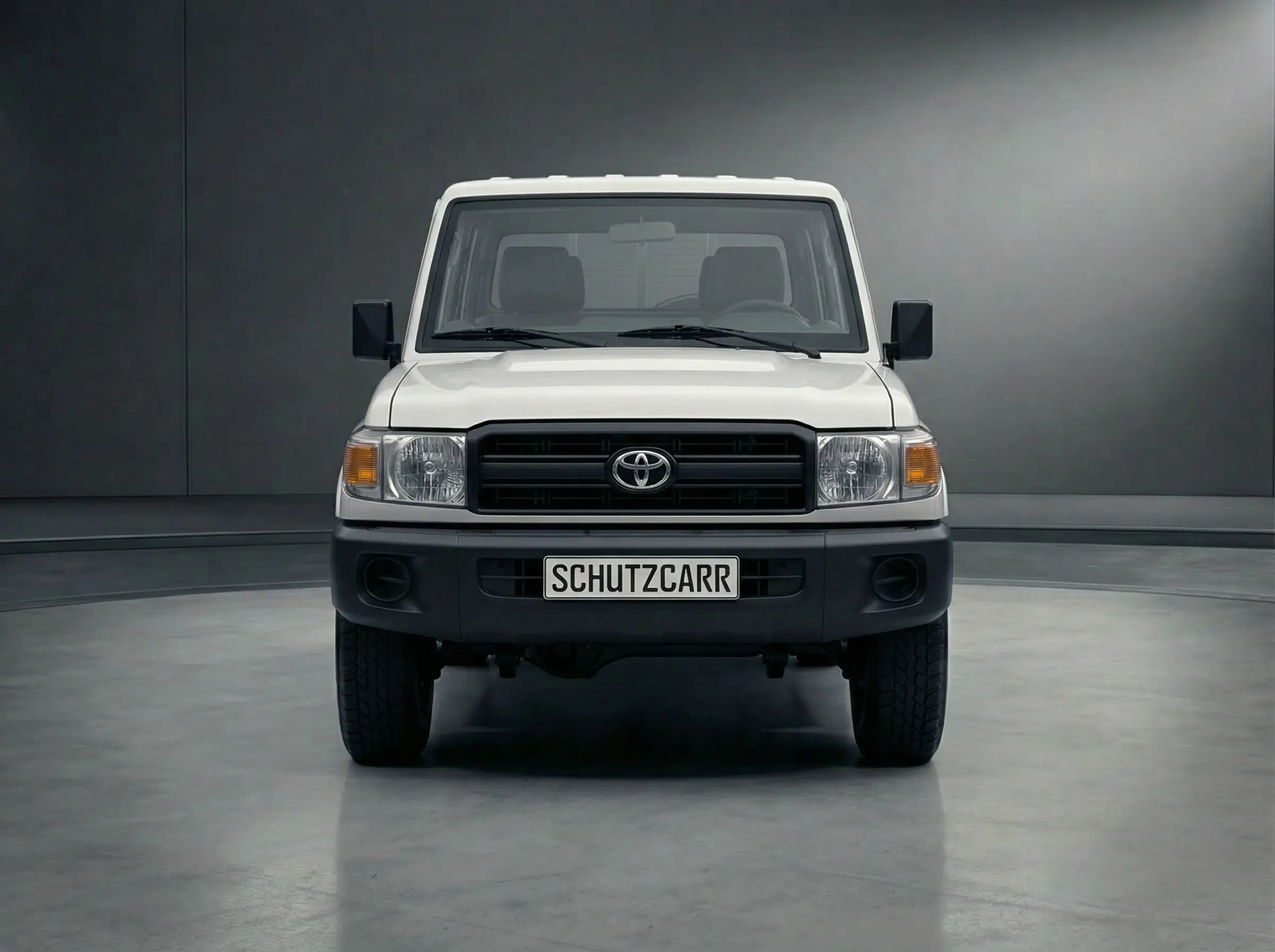 Toyota Land Cruiser 79 Series Double Cab front profile view