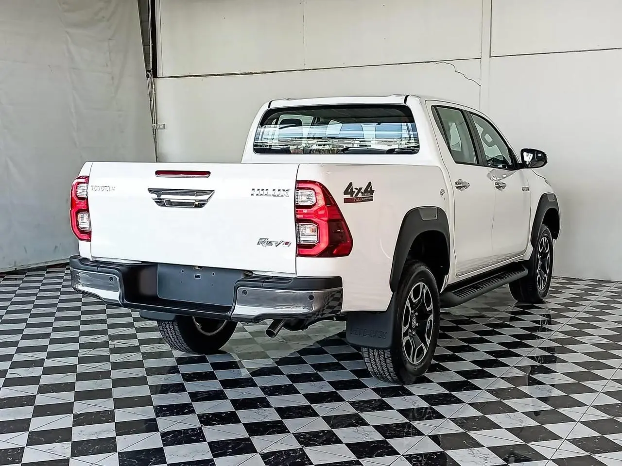 Toyota RHD Hilux 2.8L DC armored pickup rear exterior view