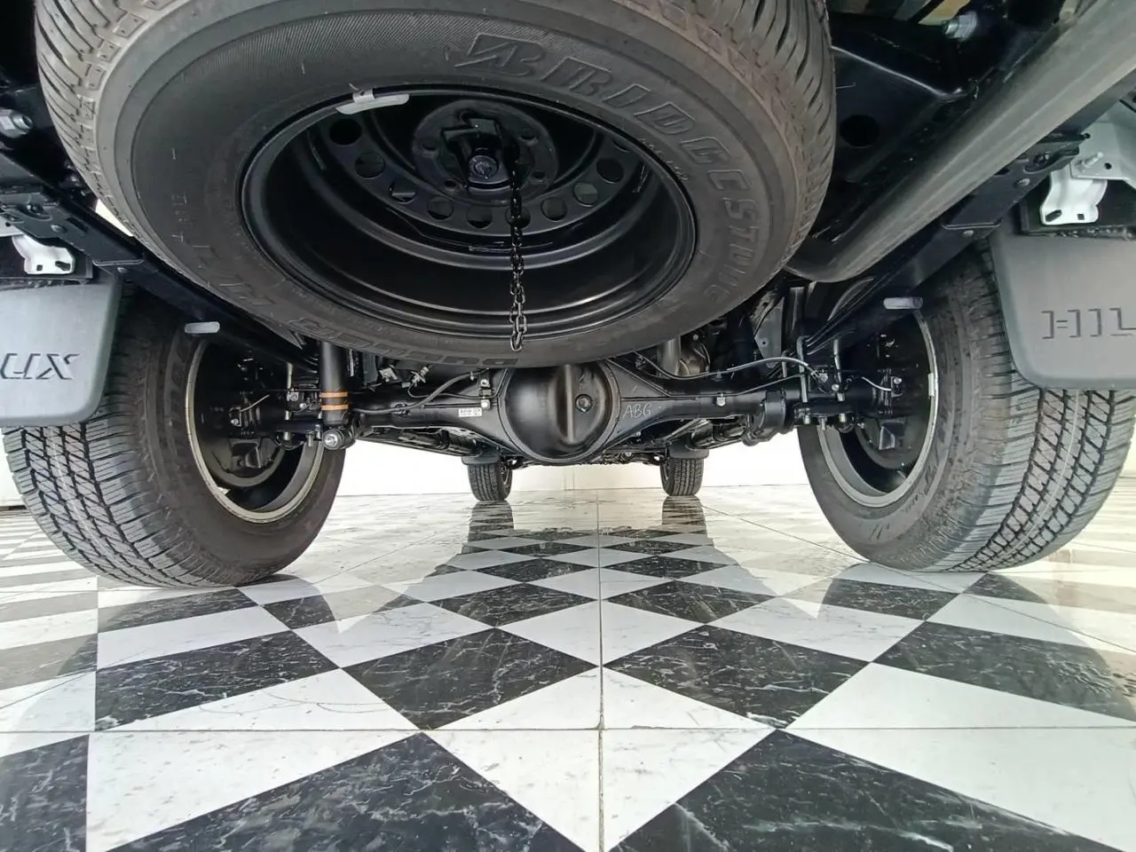 Toyota RHD Hilux 2.8L DC armored pickup underside view
