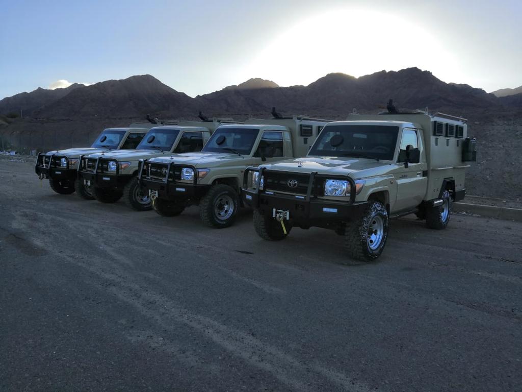 Toyota Troop Carrier LC79 BR6 مصفحة ضمن أسطول مسائي