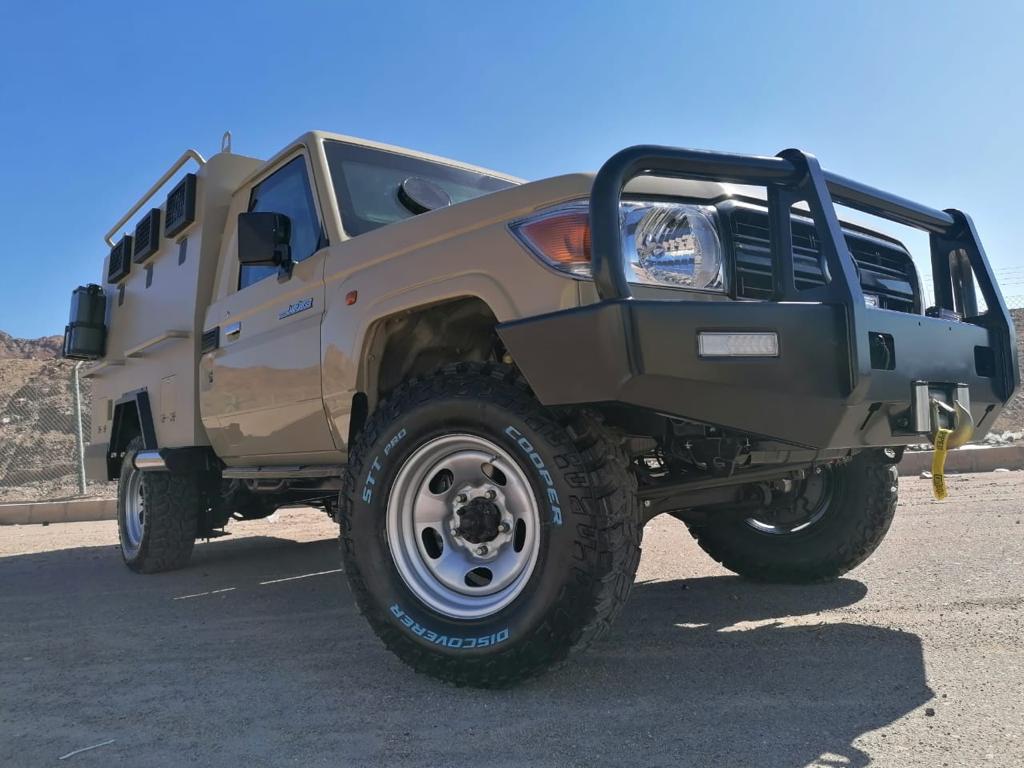Toyota Troop Carrier LC79 - 8 Crew BR6 Front View Right Angle