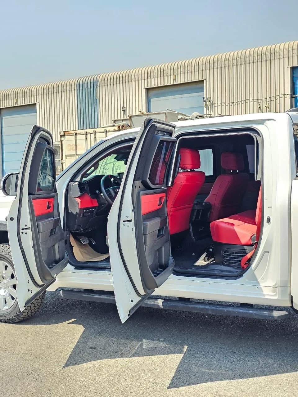2027 Toyota Tundra BR7 driver-side cabin with armored doors open