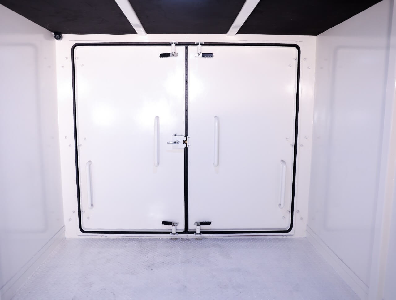 Central Bank CIT armored trunk doors for secured cash transport