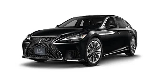 Black Lexus LS armored sedan front three-quarter exterior view
