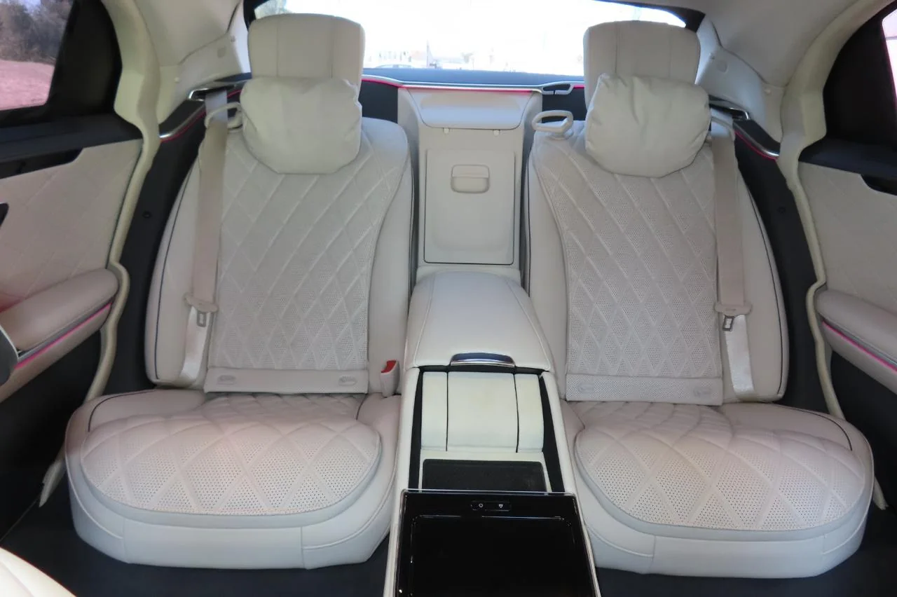 Mercedes-Benz S500 armored luxury sedan rear seat cabin