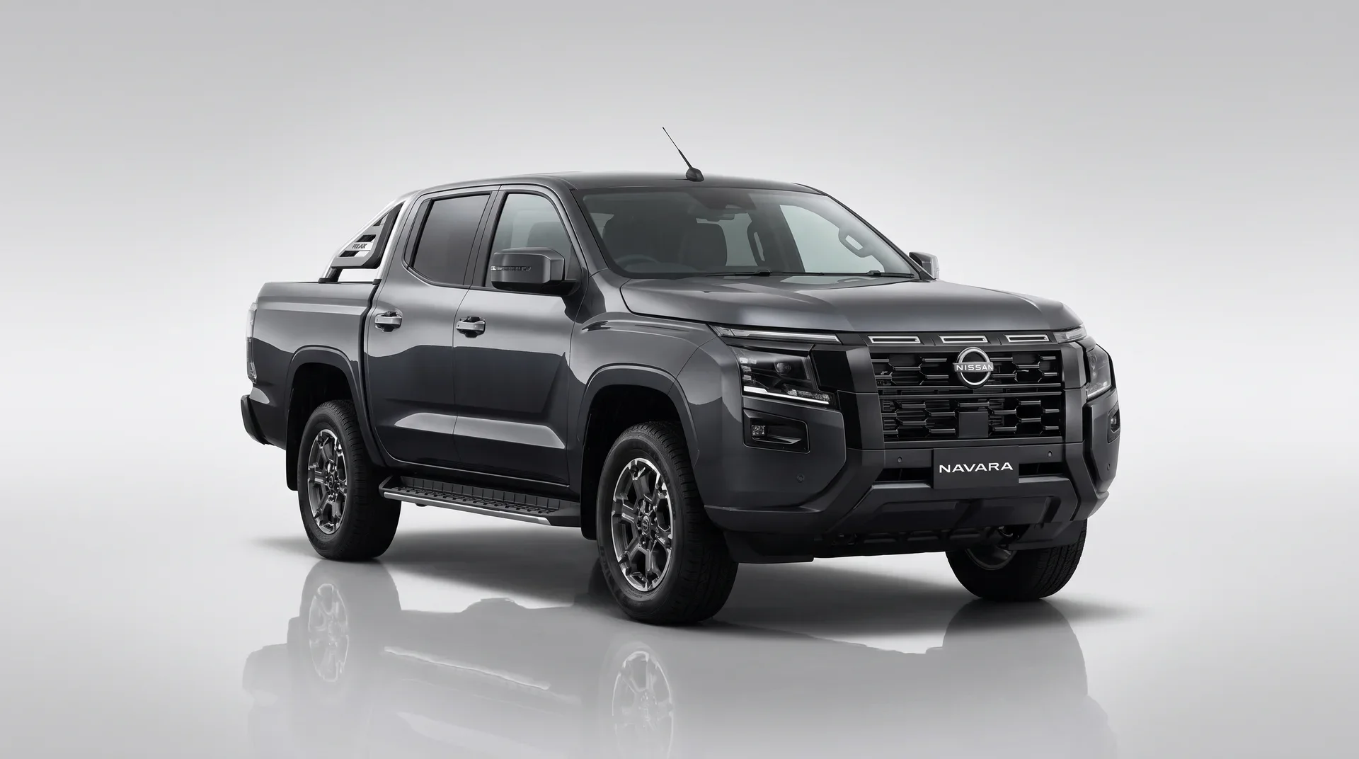Armored Nissan Navara front-right exterior view