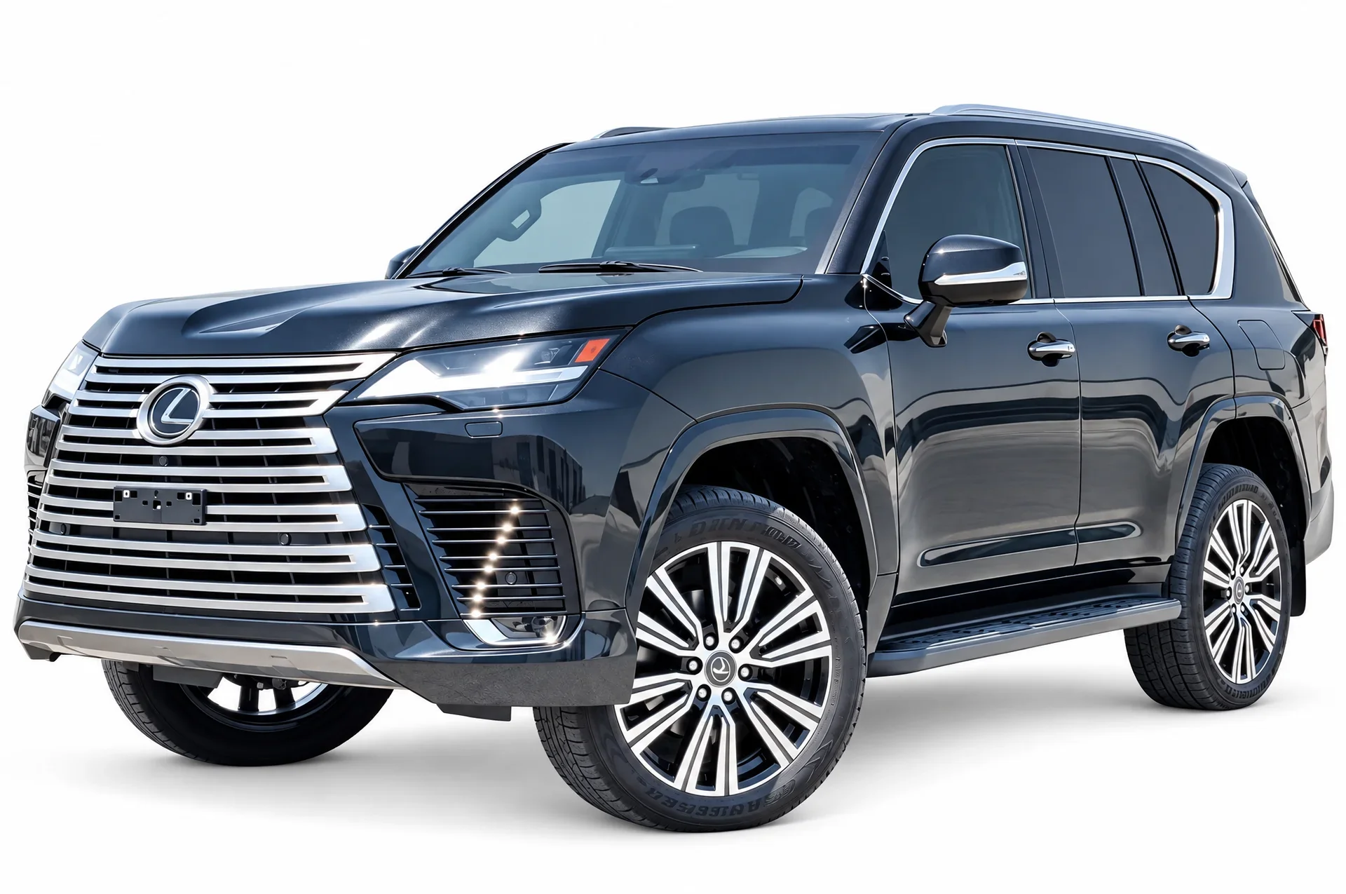 Lexus LX600 BR9 in the Stock Vehicles category - front view, side profile, right side