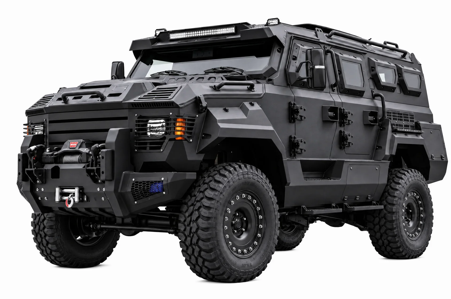 APC Merkava Sagiv 79 4x4 AT BR6 in the Stock Vehicles category - front view, armoring detail, ballistic glass detail